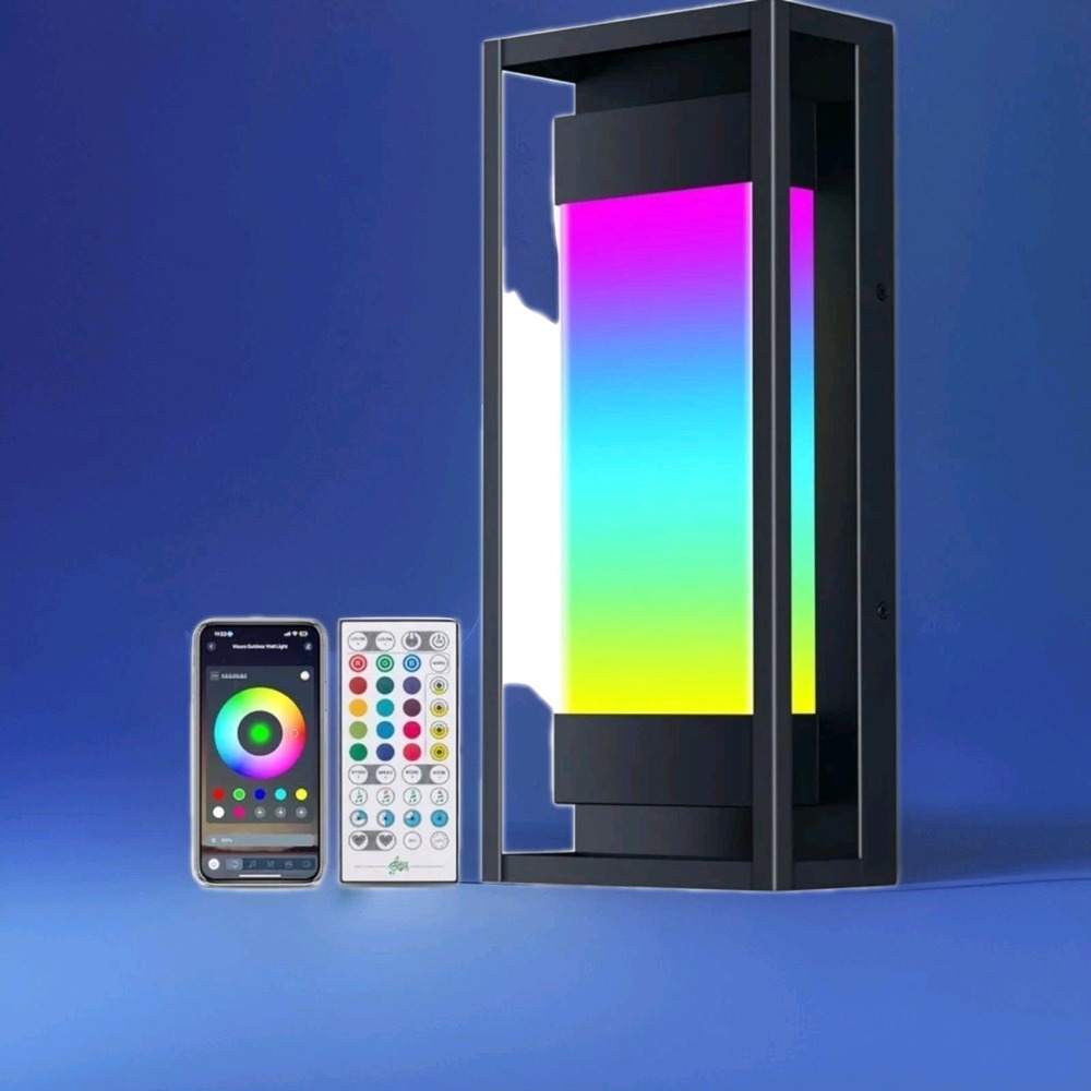 New Modern Outdoor Wall Lights, 1500 LM Smart LED with 47 Scene Modes